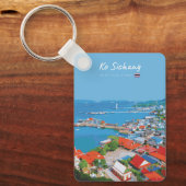 Ko Sichang, Thailand - Levendig Haven Uitzicht Kla Sleutelhanger (Voorkant)