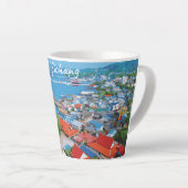 Ko Sichang, Thailand - Levendig Havenbeeld Klein Latte Mok (Rechterhoek)