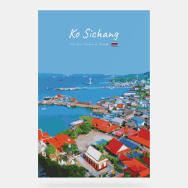 Ko Sichang, Thailand - Levendig Havenzicht Acryl Bord