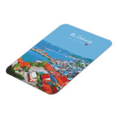 Ko Sichang, Thailand - Levendig Havenzicht Afgeron Magneet (Linkerzijde)