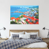 Ko Sichang, Thailand - Levendig Havenzicht Canvas Afdruk (Insitu (Slaapkamer))