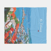 Ko Sichang, Thailand - Levendig Havenzicht Fleece Deken (Voorkant (Horizontaal))