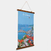 Ko Sichang, Thailand - Levendig Havenzicht Hangend Wandkleed (Gebogen)