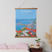Ko Sichang, Thailand - Levendig Havenzicht Hangend Wandkleed (Slaapkamer)
