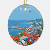 Ko Sichang, Thailand - Levendig Havenzicht Keramisch Ornament (Links)