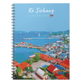 Ko Sichang, Thailand - Levendig Havenzicht Notitieboek