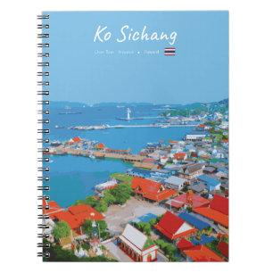 Ko Sichang, Thailand - Levendig Havenzicht Notitieboek