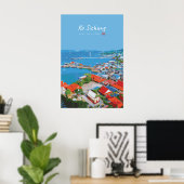 Ko Sichang, Thailand - Levendig Havenzicht Poster (Thuiskantoor)