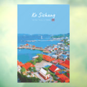 Ko Sichang, Thailand - Levendig Havenzicht Raamsticker (Vel 3)
