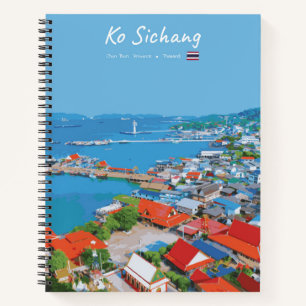 Ko Sichang, Thailand - Levendig Havenzicht Spiraal Notitieboek