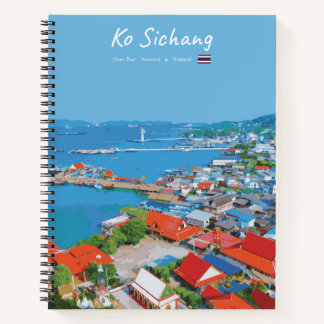 Ko Sichang, Thailand - Levendig Havenzicht Spiraal Notitieboek