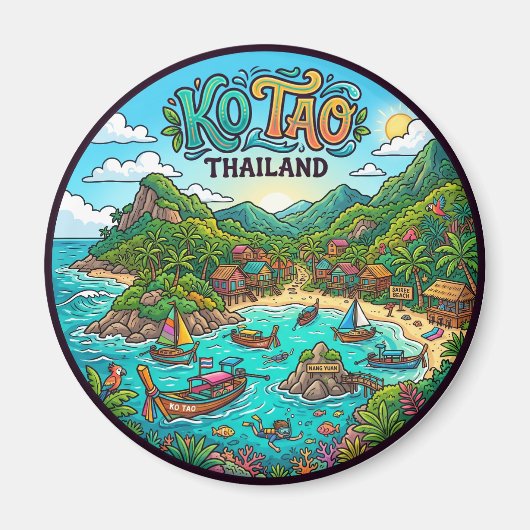 Ko Tao-eiland Thailand Magneet (Voorkant)