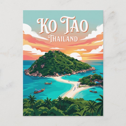 Ko Tao Thailand Briefkaart (Voorkant)