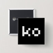 KO-toets Vierkante Button 5,1 Cm (Voorkant /achterkant)