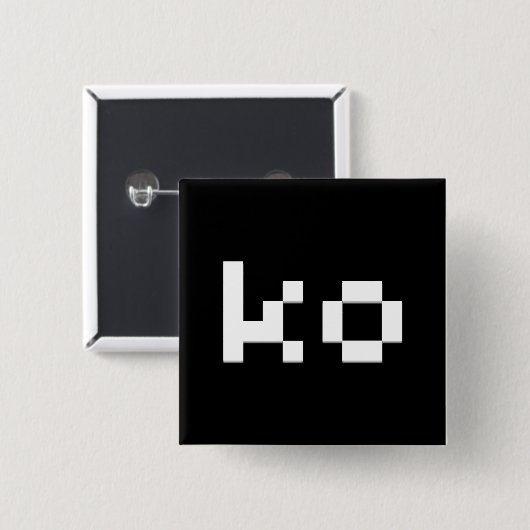 KO-toets Vierkante Button 5,1 Cm (Voorkant /achterkant)