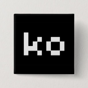KO-toets Vierkante Button 5,1 Cm