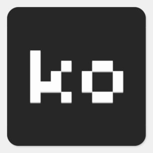 KO VIERKANTE STICKER