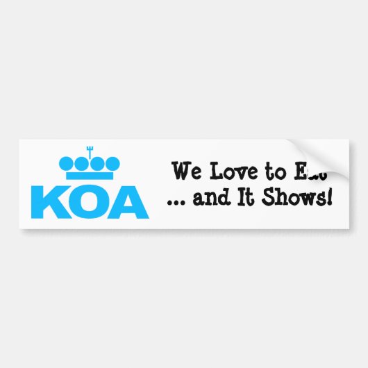 KOA 2012 BUMPERSTICKER (Voorkant)