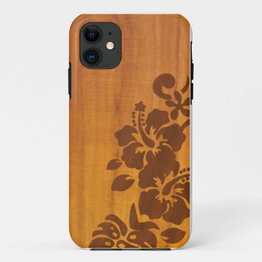 Koa Hibiscus Hawaii Island Print Case-Mate iPhone Case (Achterkant)