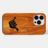 Koa hout iPhone hoesje (Achterkant horizontaal)