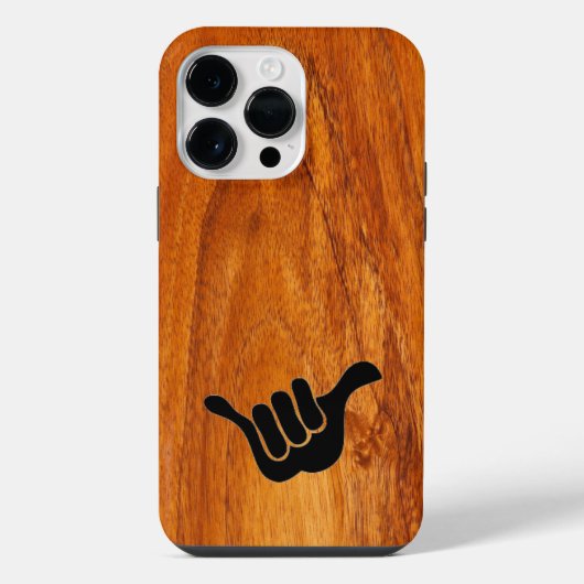 Koa hout iPhone hoesje (Achterkant)