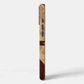 Koa Wood Surfer Faux Wood Surfboard Case-Mate iPhone Case (Achterkant / Links)