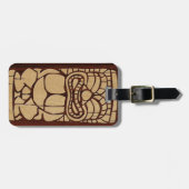 Koa Wood Tiki Ailani Hawaiian Bagagelabels (Voorkant horizontaal)