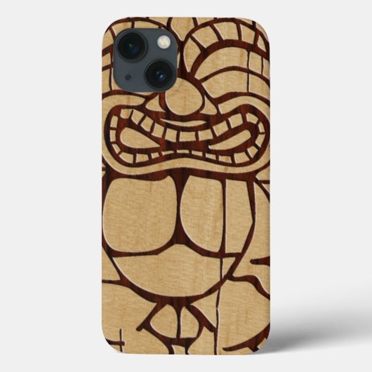 Koa Wood Tiki Ailani Surfboard iPad Air Case (Achterkant)