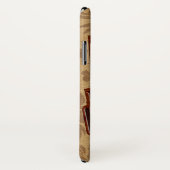 Koa Wood Tiki Sun Faux Wood Surfboard Case-Mate iPhone Case (Achterkant / rechts)