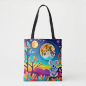 Koaala's Maanverlichte Nacht Tote Bag (Voorkant)