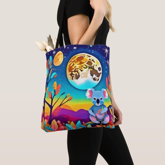 Koaala's Maanverlichte Nacht Tote Bag (Dichtbij)
