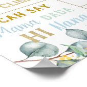 Koala 1st Birthday Milestone Birth Stat Eucalyptus Poster (Hoek)