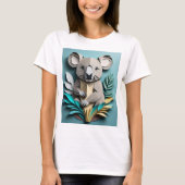 Koala 3D Paper Art Design T-shirt (Voorkant)