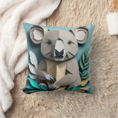 Koala 3D Paper Art Design T-shirt Kussen (Deken)