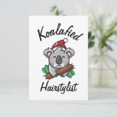 Koala-achtige kapper kaart (Staand voorkant)