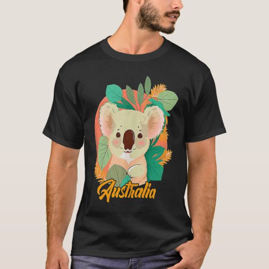Koala afspelen in de Australische Struik Fun Vacat T-shirt (Voorkant)