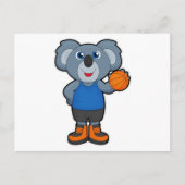 Koala als basketballspeler met basketbal briefkaart (Voorkant)