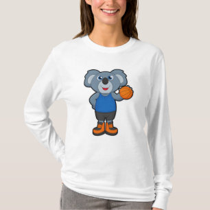Koala als Basketballspeler met Basketball T-shirt