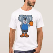 Koala als Basketballspeler met Basketball T-shirt (Voorkant)