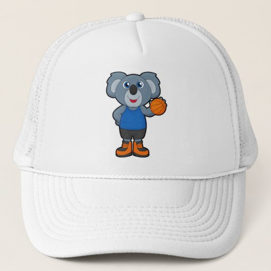 Koala als Basketballspeler met Basketball Trucker Pet (Voorkant)