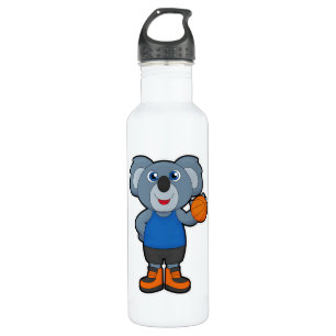 Koala als Basketballspeler met Basketball Waterfles