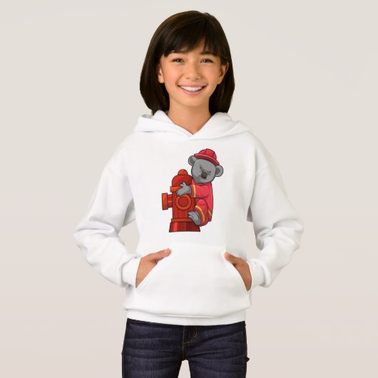 Koala als brandweerman met brandkraan (Voorkant volledig)