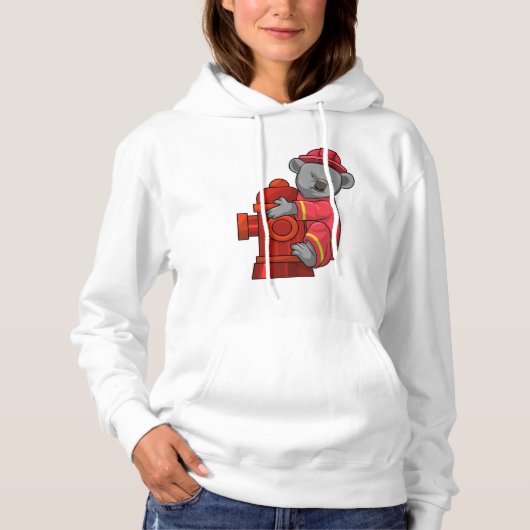 Koala als brandweerman met brandkraan hoodie (Voorkant)
