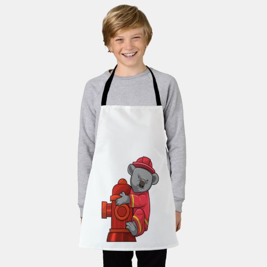 Koala als brandweerman met brandkraan schort (Gedragen)