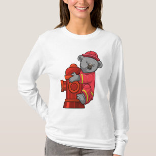 Koala als brandweerman met brandkraan t-shirt