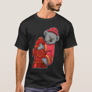 Koala als brandweerman met brandkraan t-shirt