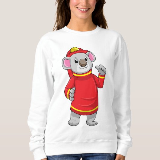 Koala als brandweerman met Helmet Trui (Voorkant)