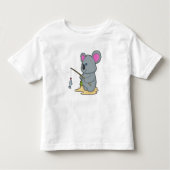 Koala als Fisher met Geviste staaf en vis Kinder Shirts (Voorkant)