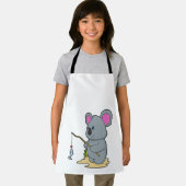 Koala als Fisher met Geviste staaf en vis Schort (Insitu)