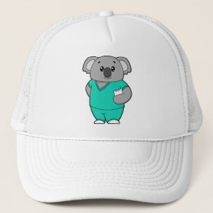 Koala als verpleegster met Notitieblok Trucker Pet
